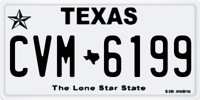 TX license plate CVM6199