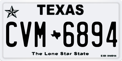 TX license plate CVM6894