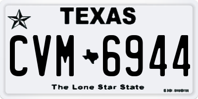 TX license plate CVM6944