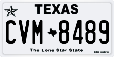TX license plate CVM8489