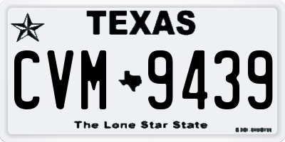 TX license plate CVM9439