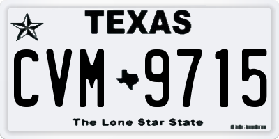 TX license plate CVM9715