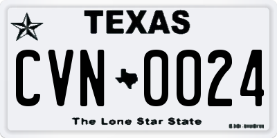 TX license plate CVN0024