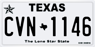 TX license plate CVN1146