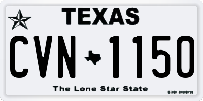 TX license plate CVN1150