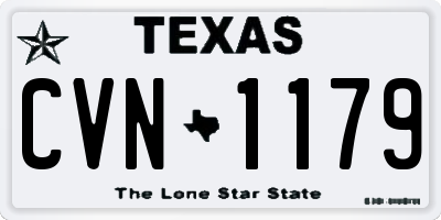 TX license plate CVN1179
