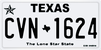 TX license plate CVN1624