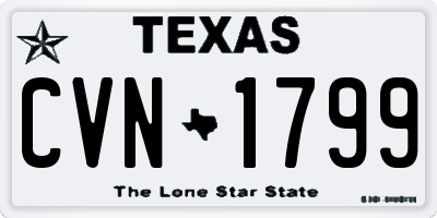TX license plate CVN1799