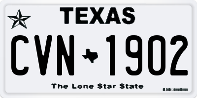 TX license plate CVN1902