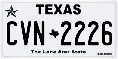 TX license plate CVN2226