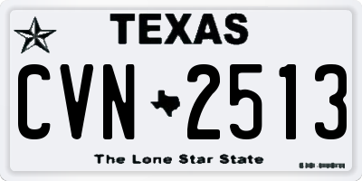 TX license plate CVN2513