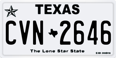 TX license plate CVN2646