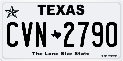 TX license plate CVN2790