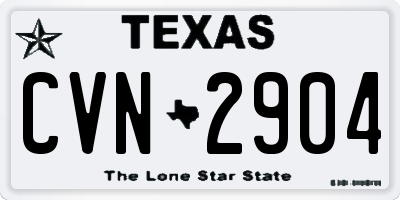 TX license plate CVN2904