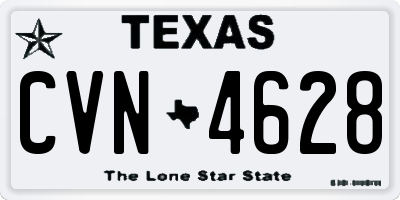 TX license plate CVN4628