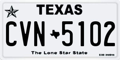 TX license plate CVN5102