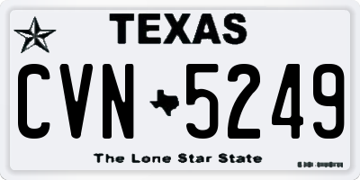 TX license plate CVN5249