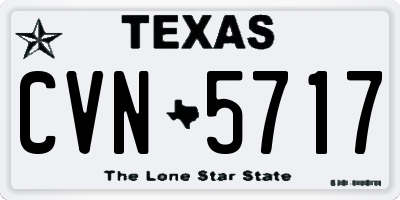 TX license plate CVN5717