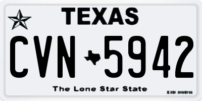 TX license plate CVN5942