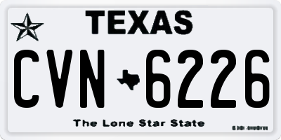 TX license plate CVN6226
