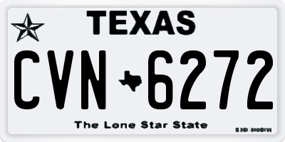 TX license plate CVN6272