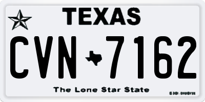 TX license plate CVN7162