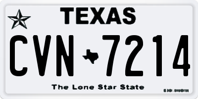 TX license plate CVN7214
