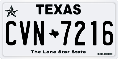 TX license plate CVN7216
