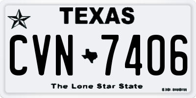 TX license plate CVN7406