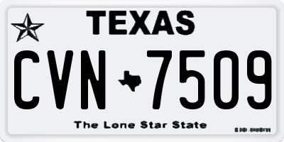 TX license plate CVN7509