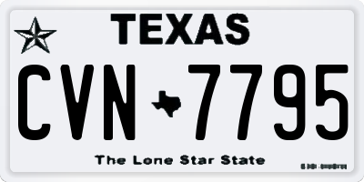 TX license plate CVN7795