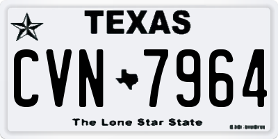 TX license plate CVN7964