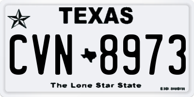 TX license plate CVN8973