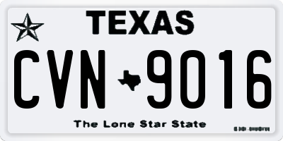 TX license plate CVN9016