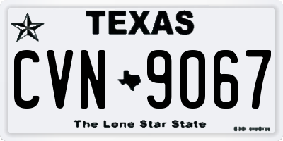 TX license plate CVN9067