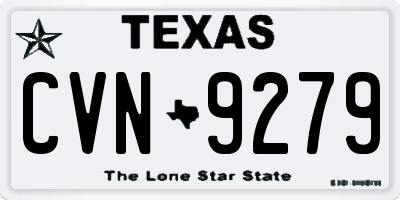 TX license plate CVN9279