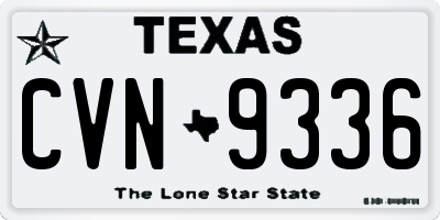 TX license plate CVN9336
