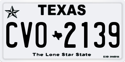 TX license plate CVO2139