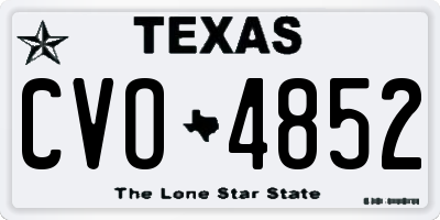 TX license plate CVO4852
