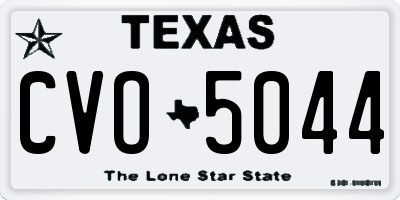 TX license plate CVO5044
