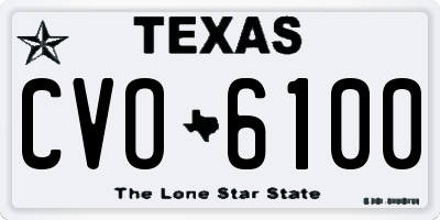 TX license plate CVO6100