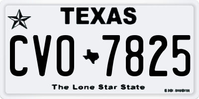 TX license plate CVO7825