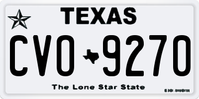 TX license plate CVO9270