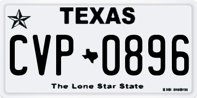 TX license plate CVP0896