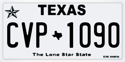 TX license plate CVP1090