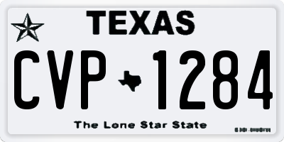 TX license plate CVP1284