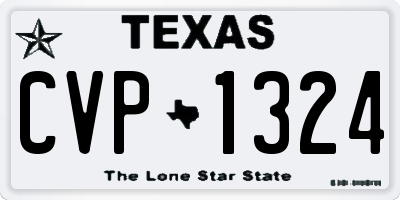 TX license plate CVP1324