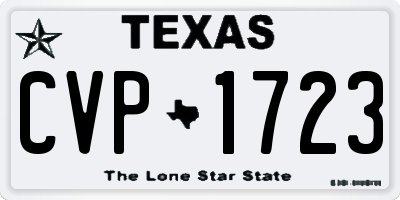 TX license plate CVP1723