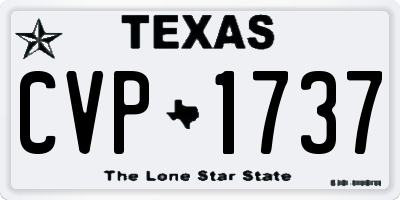 TX license plate CVP1737