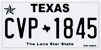 TX license plate CVP1845
